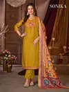Sonika By Banwery Vertican Silk Online Kurti With Bottom Dupatta Wholesale